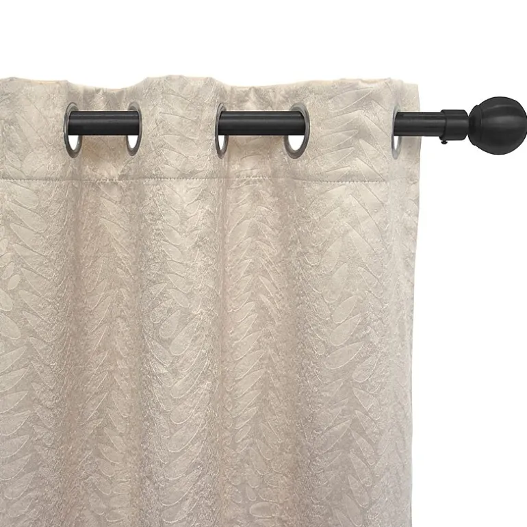 Regal Home Joelle Embossed Grommet Top Energy Saving Blackout Set of 2 Curtain Panel