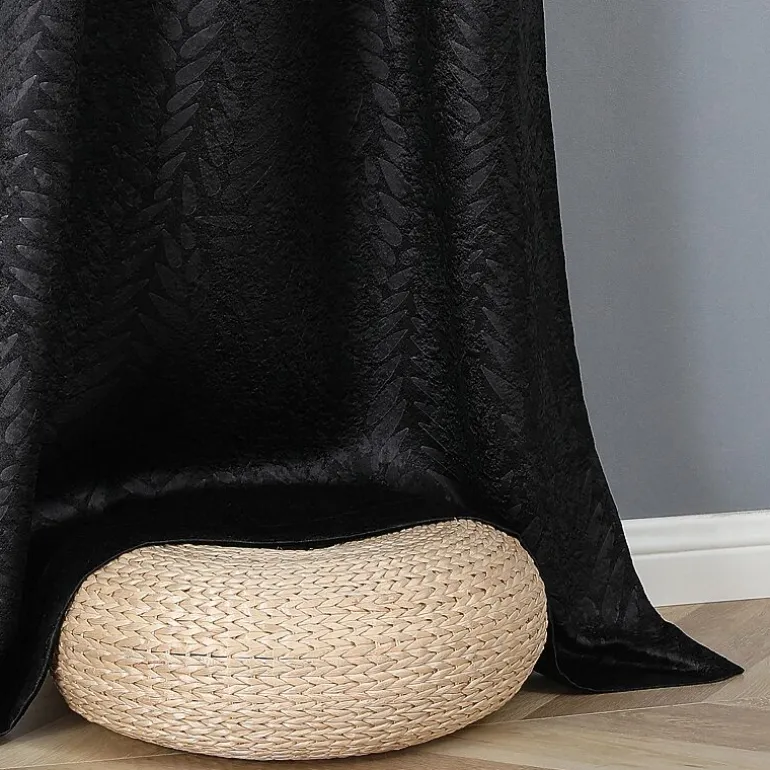 Regal Home Joelle Embossed Grommet Top Energy Saving Blackout Set of 2 Curtain Panel