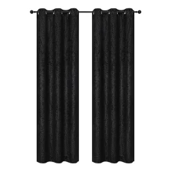 Regal Home Joelle Embossed Grommet Top Energy Saving Blackout Set of 2 Curtain Panel