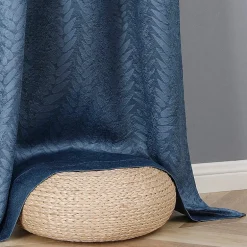 Regal Home Joelle Embossed Grommet Top Energy Saving Blackout Set of 2 Curtain Panel