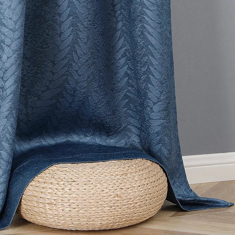 Regal Home Joelle Embossed Grommet Top Energy Saving Blackout Set of 2 Curtain Panel