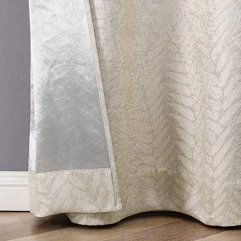 Regal Home Joelle Embossed Grommet Top Energy Saving Blackout Set of 2 Curtain Panel