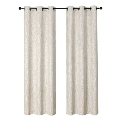 Regal Home Joelle Embossed Grommet Top Energy Saving Blackout Set of 2 Curtain Panel
