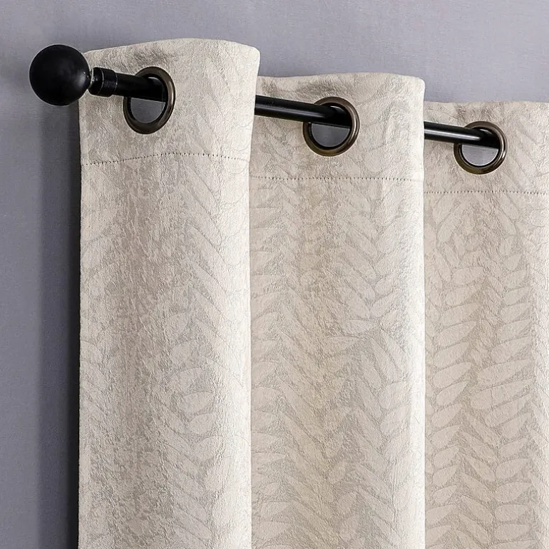 Regal Home Joelle Embossed Grommet Top Energy Saving Blackout Set of 2 Curtain Panel