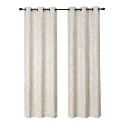 Regal Home Joelle Embossed Grommet Top Energy Saving Blackout Set of 2 Curtain Panel