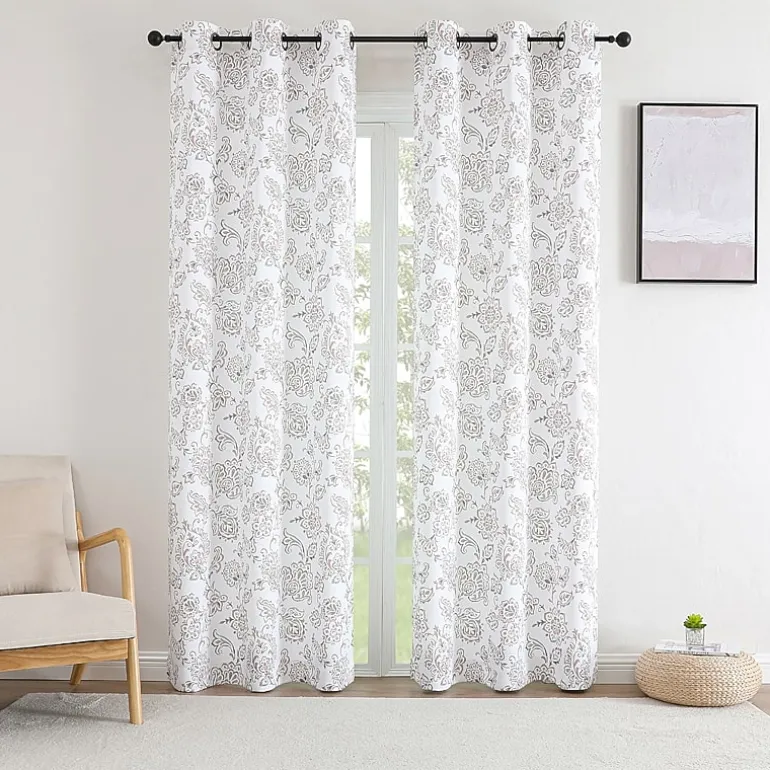 Regal Home Kelvis Printed Grommet Top Energy Saving Blackout Set of 2 Curtain Panel