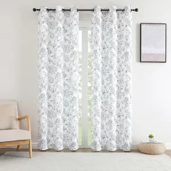 Regal Home Kelvis Printed Grommet Top Energy Saving Blackout Set of 2 Curtain Panel