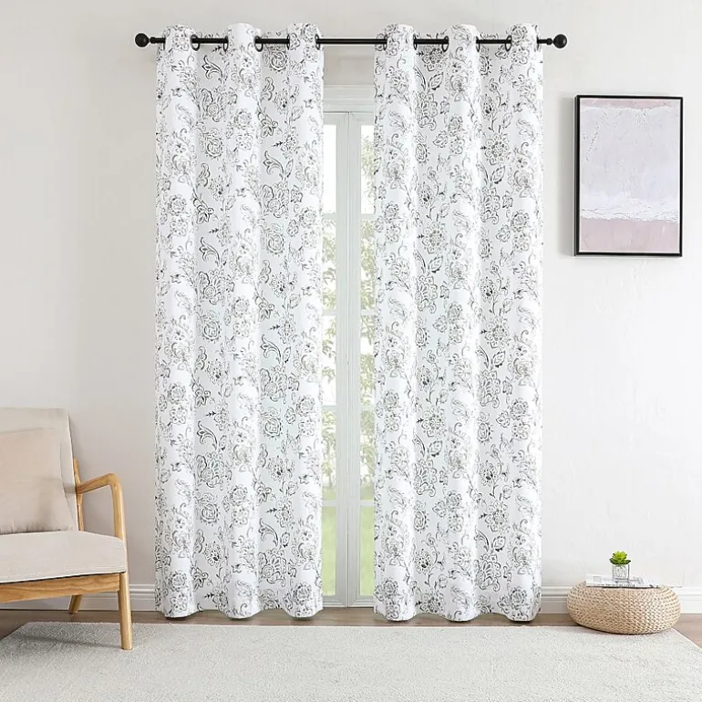 Regal Home Kelvis Printed Grommet Top Energy Saving Blackout Set of 2 Curtain Panel
