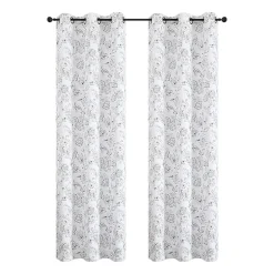 Regal Home Kelvis Printed Grommet Top Energy Saving Blackout Set of 2 Curtain Panel