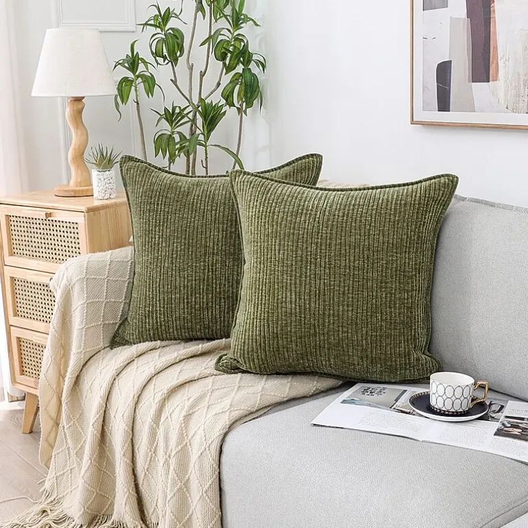 Regal Home Lila Ribbed Down Alt 20x20 Square Throw Pillow
