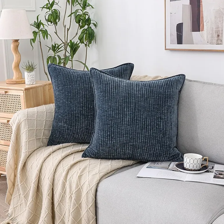 Regal Home Lila Ribbed Down Alt 20x20 Square Throw Pillow