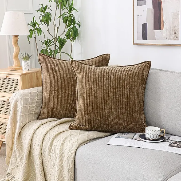 Regal Home Lila Ribbed Down Alt 20x20 Square Throw Pillow