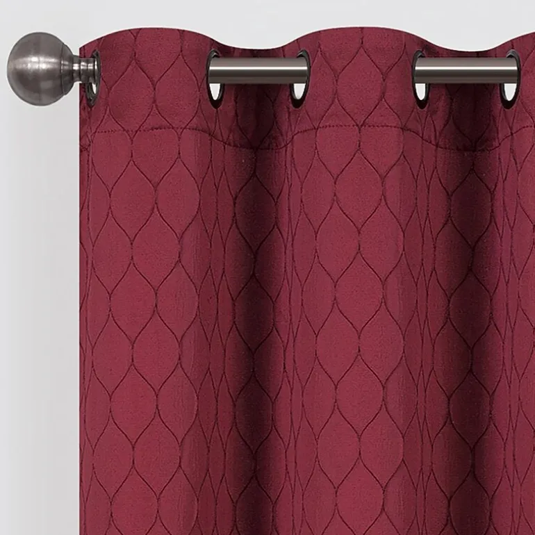 Regal Home Mackenna Jacquard Grommet Top Light-Filtering Set of 2 Curtain Panel