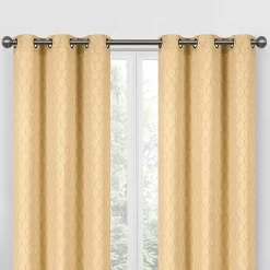 Regal Home Mackenna Jacquard Grommet Top Light-Filtering Set of 2 Curtain Panel