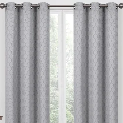 Regal Home Mackenna Jacquard Grommet Top Light-Filtering Set of 2 Curtain Panel