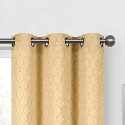 Regal Home Mackenna Jacquard Grommet Top Light-Filtering Set of 2 Curtain Panel