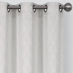 Regal Home Mackenna Jacquard Grommet Top Light-Filtering Set of 2 Curtain Panel