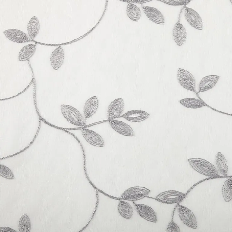Regal Home Meadow Rod Pocket Embroidered Sheer Single Curtain Panel