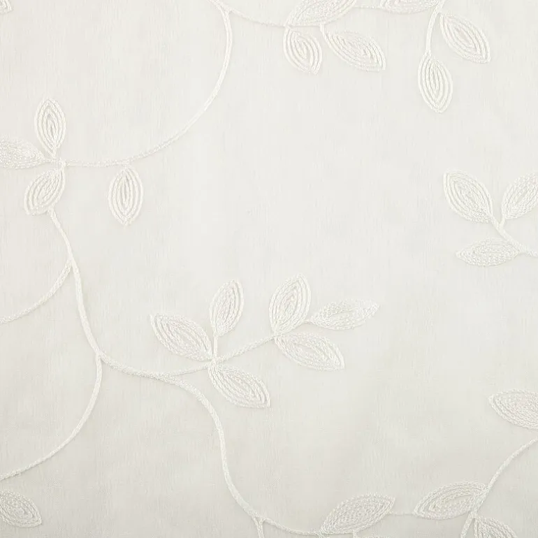 Regal Home Meadow Rod Pocket Embroidered Sheer Single Curtain Panel