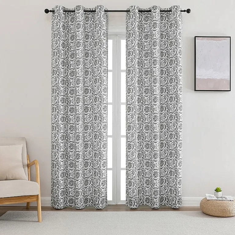 Regal Home Norwood Printed Grommet Top Blackout Set of 2 Curtain Panel