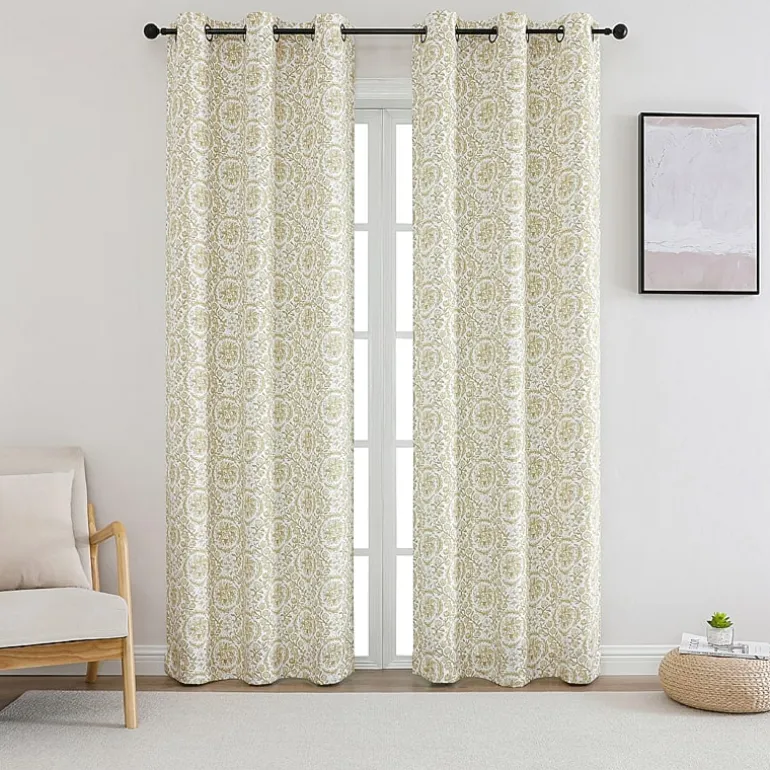 Regal Home Norwood Printed Grommet Top Blackout Set of 2 Curtain Panel
