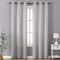 Regal Home Pascal Grommet Top Energy Saving Embossed Blackout Set of 2 Curtain Panel