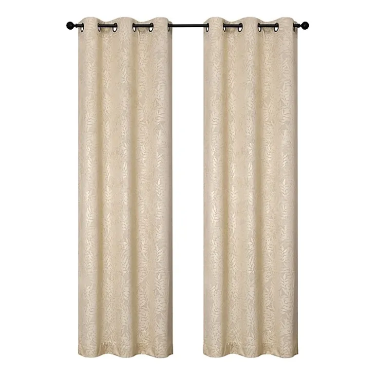 Regal Home Pascal Grommet Top Energy Saving Embossed Blackout Set of 2 Curtain Panel