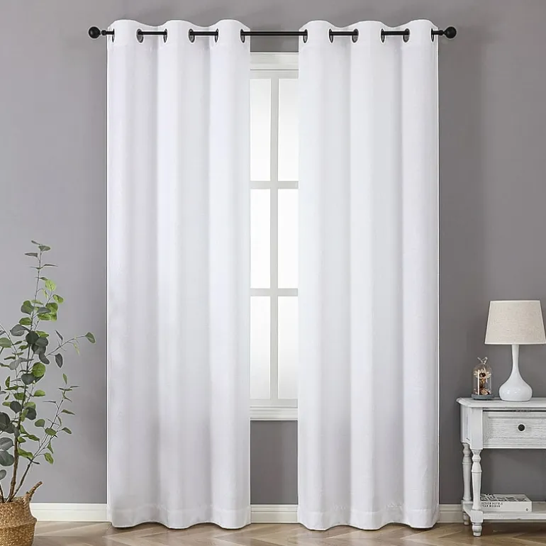 Regal Home Pascal Grommet Top Energy Saving Embossed Blackout Set of 2 Curtain Panel