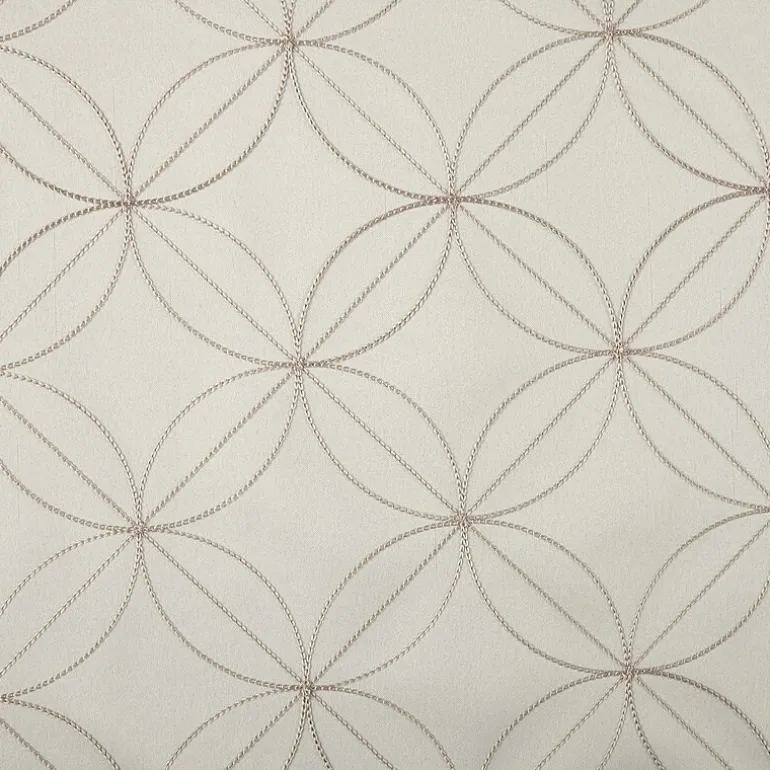 Regal Home Perth Geometric Embroidery Rod Pocket Blackout Set of 2 Curtain Panel