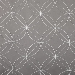 Regal Home Perth Geometric Embroidery Rod Pocket Blackout Set of 2 Curtain Panel