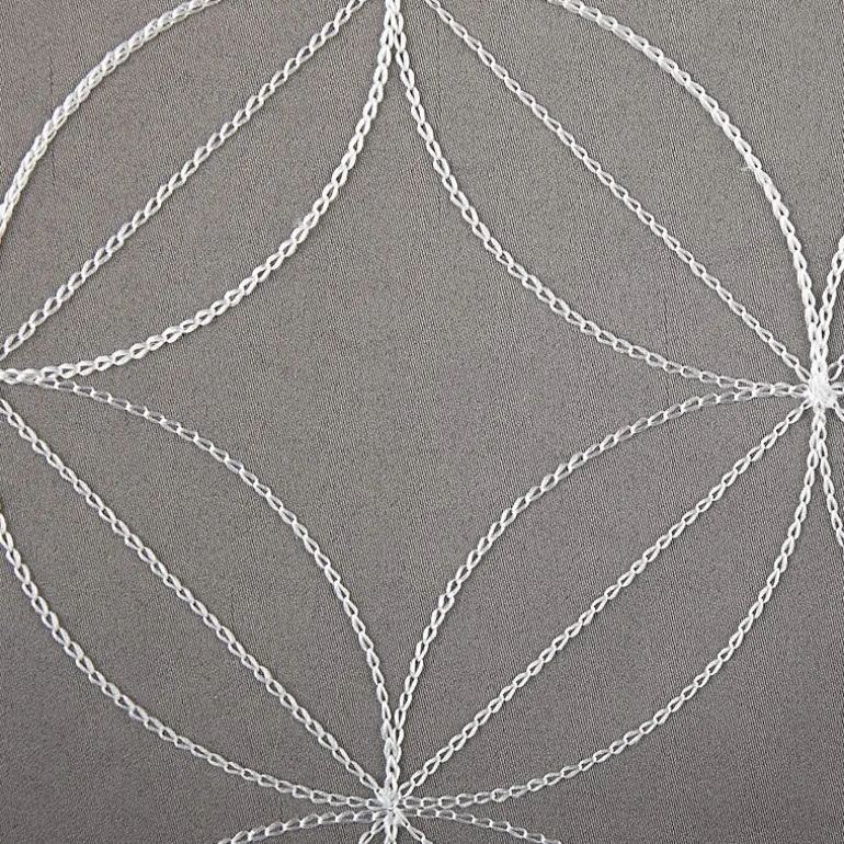 Regal Home Perth Geometric Embroidery Rod Pocket Blackout Set of 2 Curtain Panel
