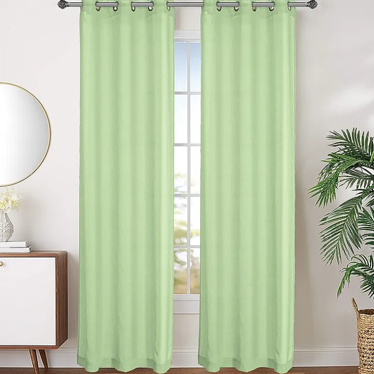 Regal Home Sheffield Grommet Top Sheer Set of 2 Curtain Panel