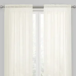 Regal Home Solid Voile Rod Pocket Sheer Single Curtain Panel