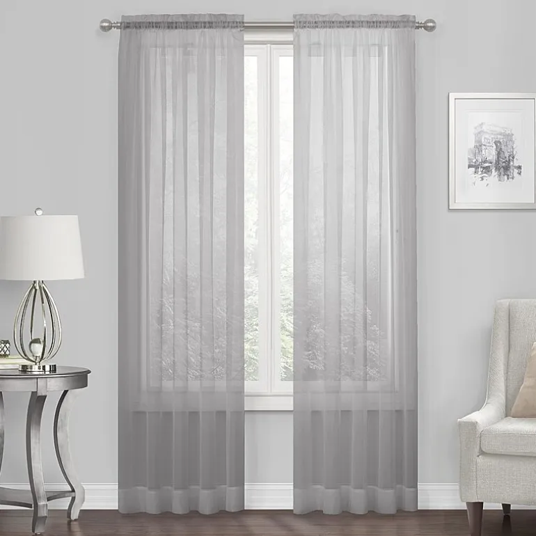 Regal Home Solid Voile Rod Pocket Sheer Single Curtain Panel