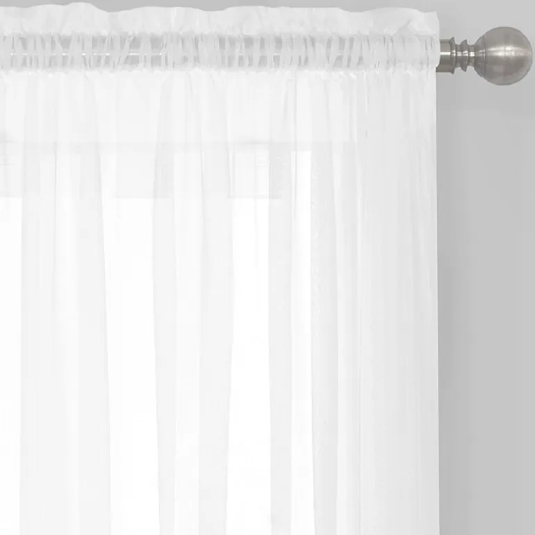 Regal Home Solid Voile Rod Pocket Sheer Single Curtain Panel