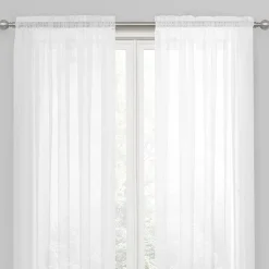 Regal Home Solid Voile Rod Pocket Sheer Single Curtain Panel