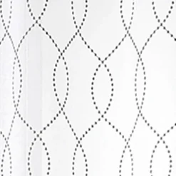 Regal Home Starbust Grommet Top Energy Saving Embroidered Sheer Set of 2 Curtain Panel