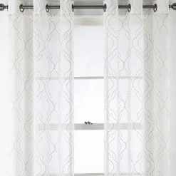 Regal Home Sterling Matte Grommet Top Sheer Curtain Panel