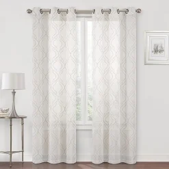 Regal Home Sterling Matte Grommet Top Sheer Curtain Panel