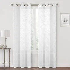Regal Home Sterling Matte Grommet Top Sheer Curtain Panel