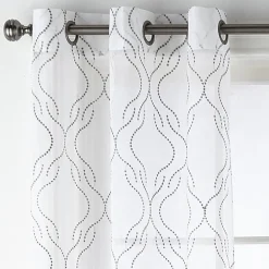 Regal Home Sterling Matte Grommet Top Sheer Curtain Panel