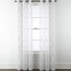 Regal Home Sterling Matte Grommet Top Sheer Curtain Panel