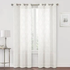 Regal Home Sterling Matte Grommet Top Sheer Curtain Panel