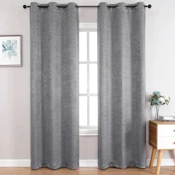 Regal Home Tobias Grommet Top Energy Saving Embossed Blackout Set of 2 Curtain Panel