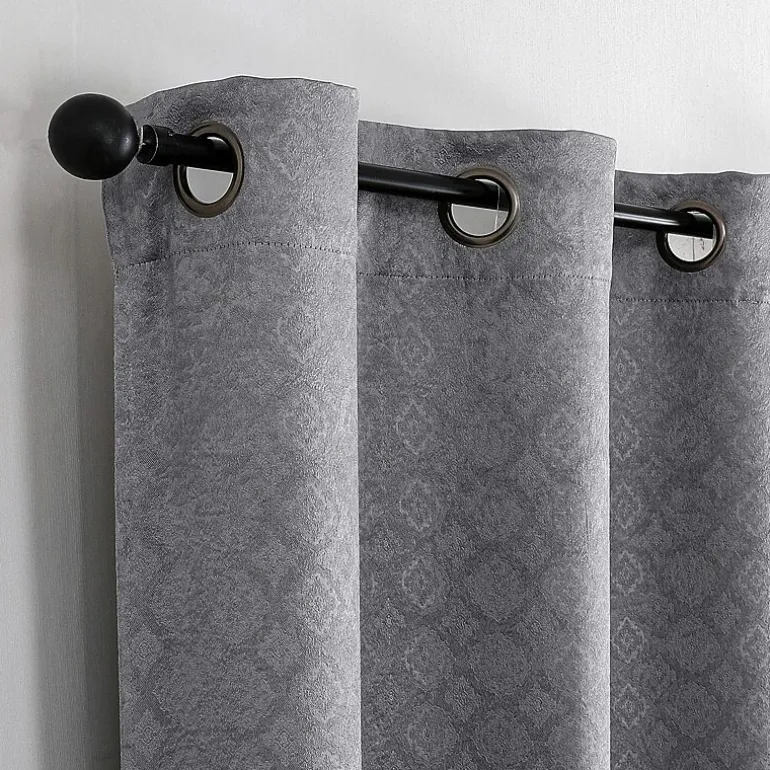 Regal Home Tobias Grommet Top Energy Saving Embossed Blackout Set of 2 Curtain Panel