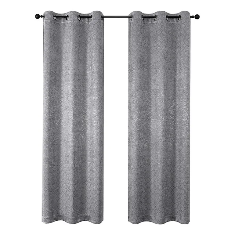 Regal Home Tobias Grommet Top Energy Saving Embossed Blackout Set of 2 Curtain Panel