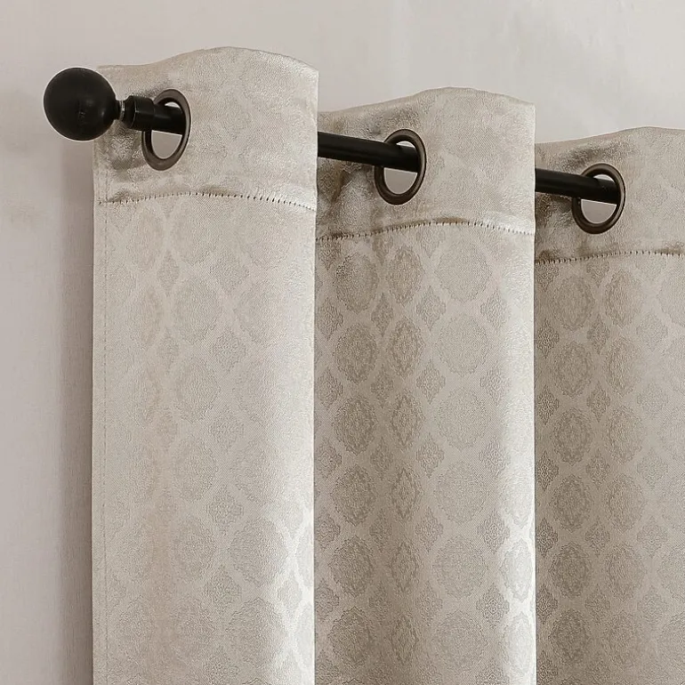 Regal Home Tobias Grommet Top Energy Saving Embossed Blackout Set of 2 Curtain Panel