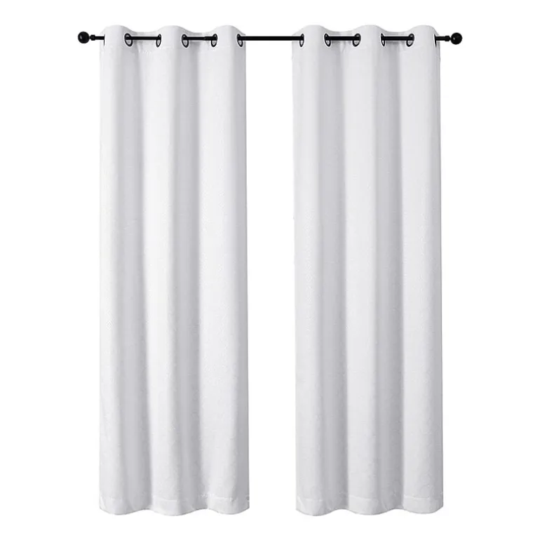 Regal Home Tobias Grommet Top Energy Saving Embossed Blackout Set of 2 Curtain Panel