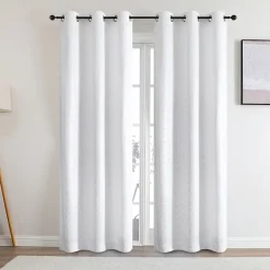 Regal Home Tobias Grommet Top Energy Saving Embossed Blackout Set of 2 Curtain Panel