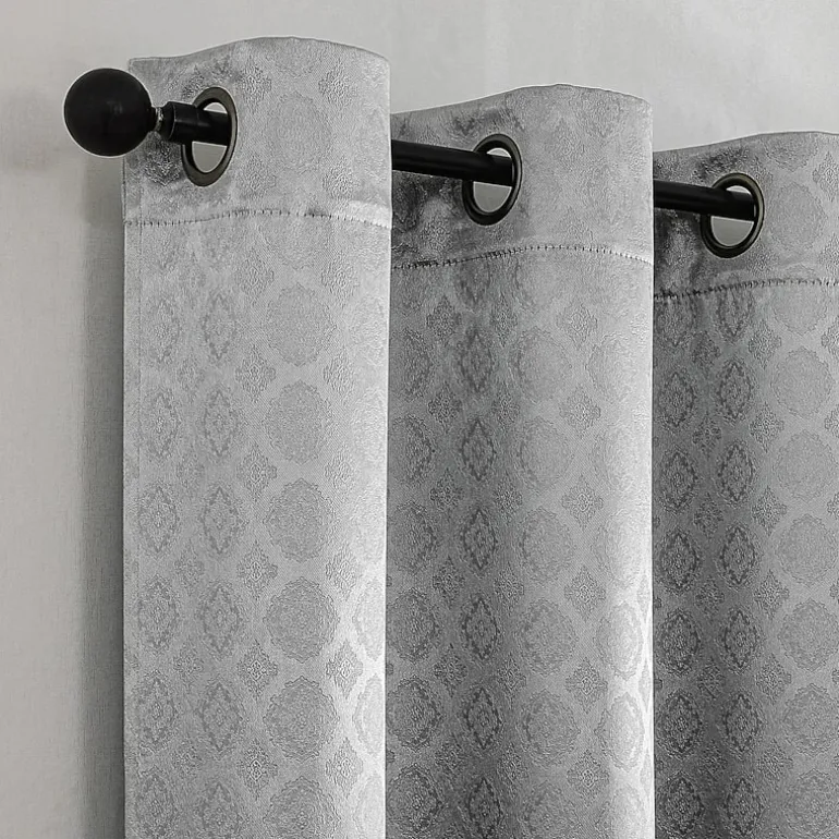 Regal Home Tobias Grommet Top Energy Saving Embossed Blackout Set of 2 Curtain Panel